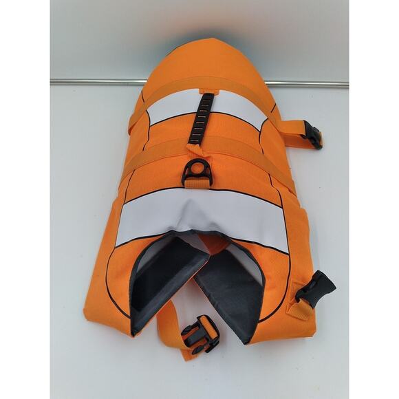 Large Orange And White Dog Life Jacket / Preserver - Picture 1 of 2
